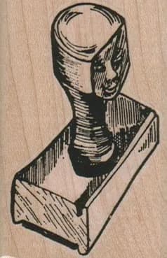 Rubber Stamp With Handle 1 3/4 x 2 1/2-0