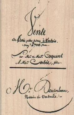 French Writing Background 2 1/2 x 3 3/4-0